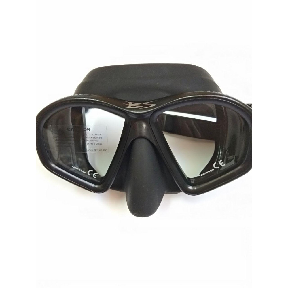 Маска BS DIVER Covert черный силикон, двустекольная