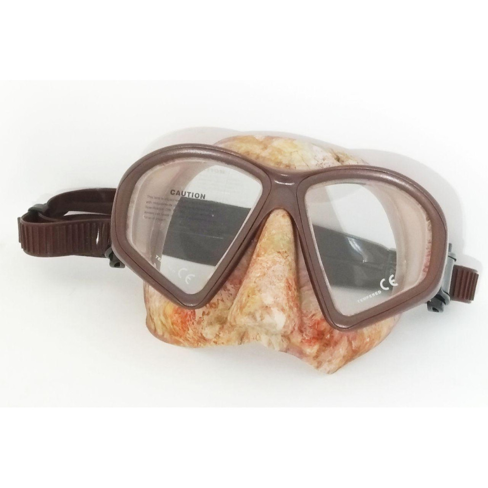Маска BS DIVER Covert коричневый камуфляж, двустекольная