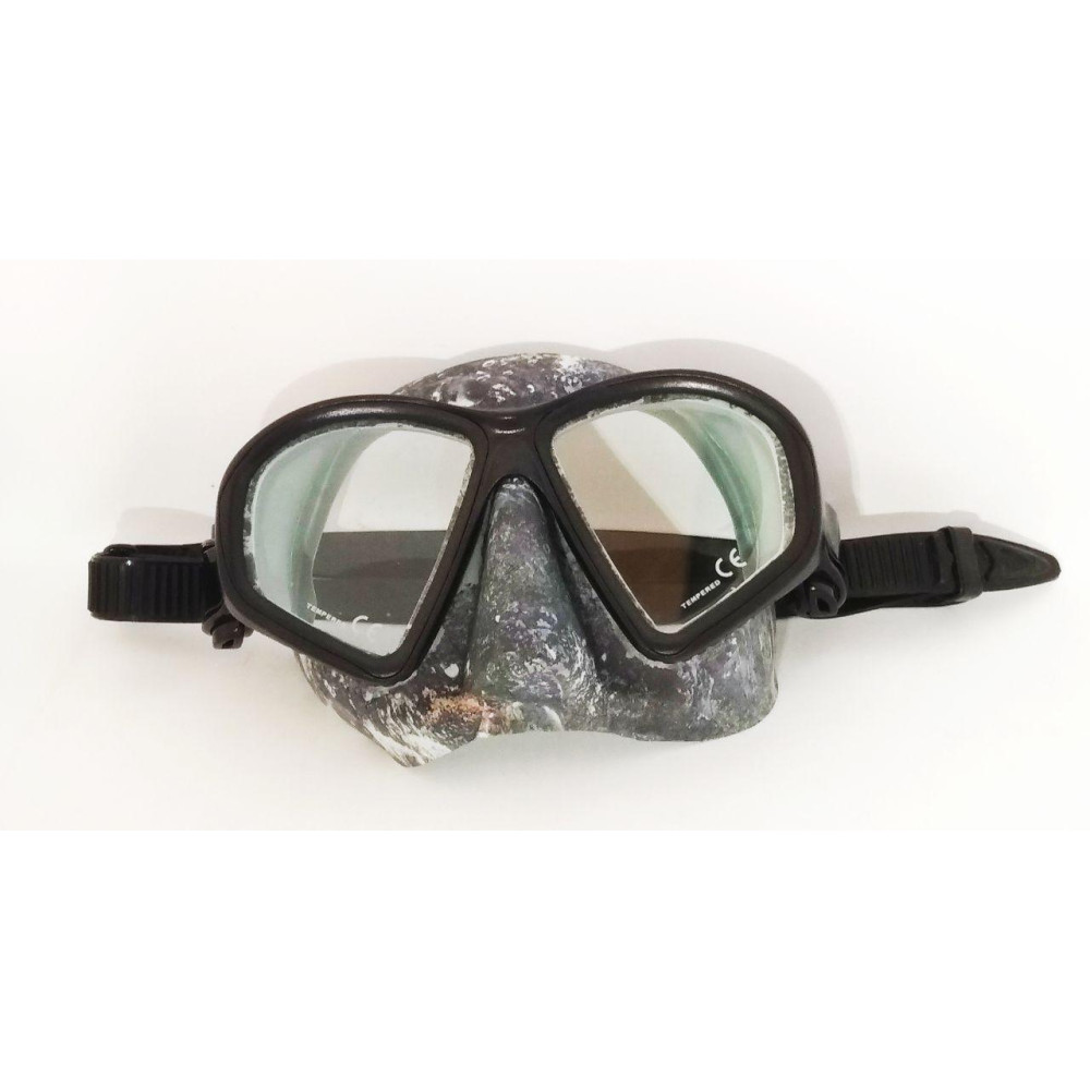 Маска BS DIVER Covert серый камуфляж, двустекольная