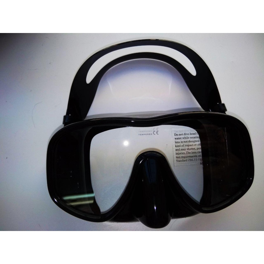 Маска BS DIVER FOX MID чёрный силикон, моностекло