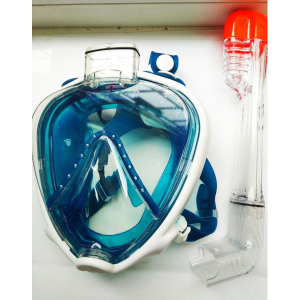 Маска полнолицевая для снорклинга (антифог, силиконовый ремешок)