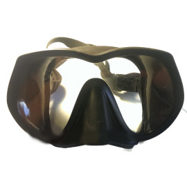 Маска BS DIVER TUNA черный силикон, моностекло, безрамочная, матовая