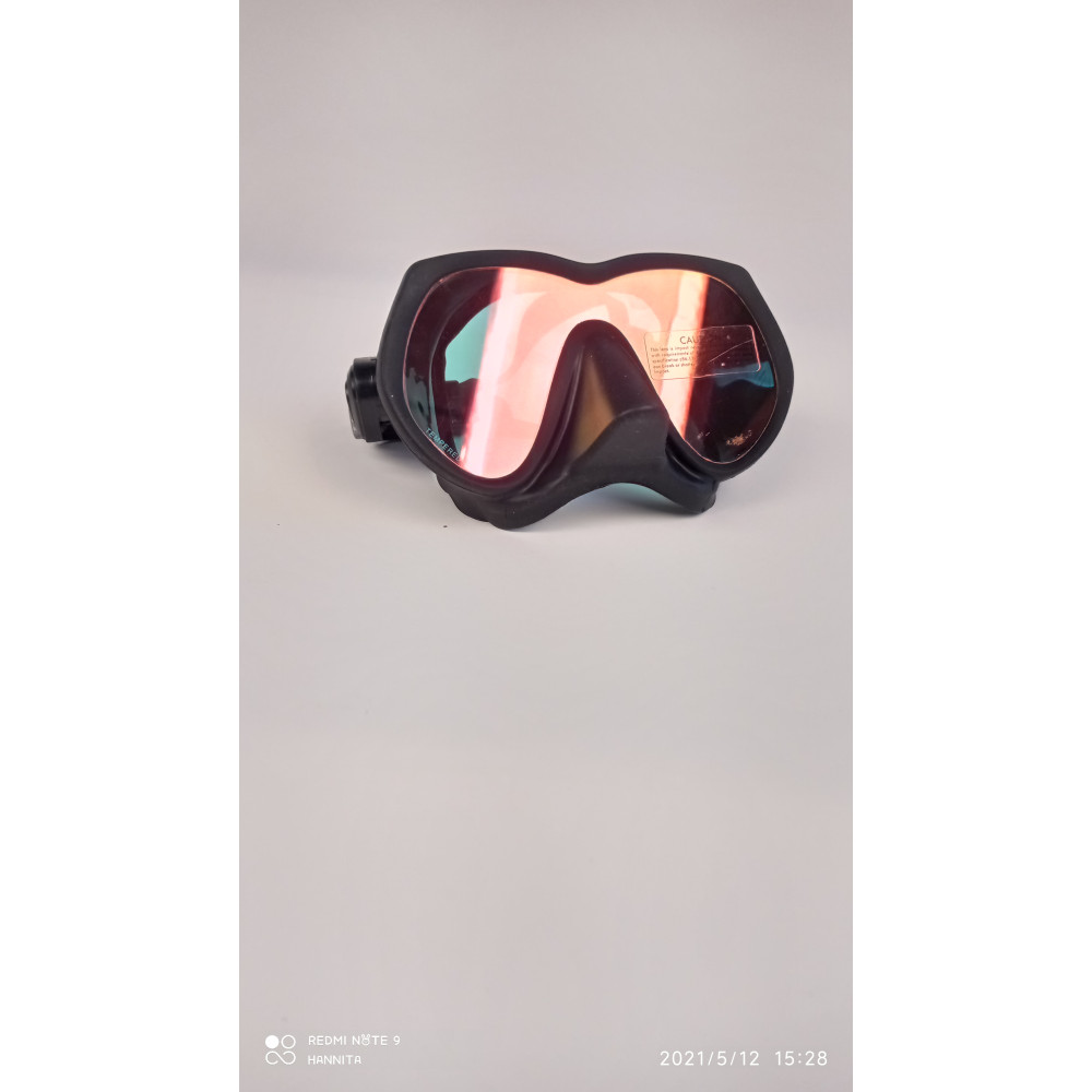 Маска Bs Diver Tuna зеркальная,просветленные стекла, черн. силикон