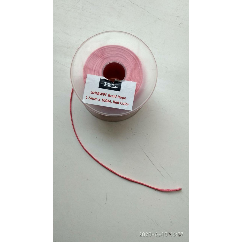 Линь Bs Diver Dyneema красный - ø1,5mm - 200kg (за метр) НОВИНКА!