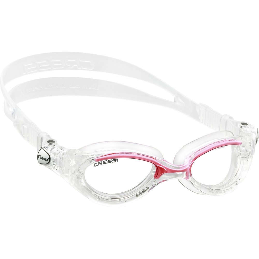 Очки для плаванья CRESSI FLASH LADY силикон белый, цвет: розовый