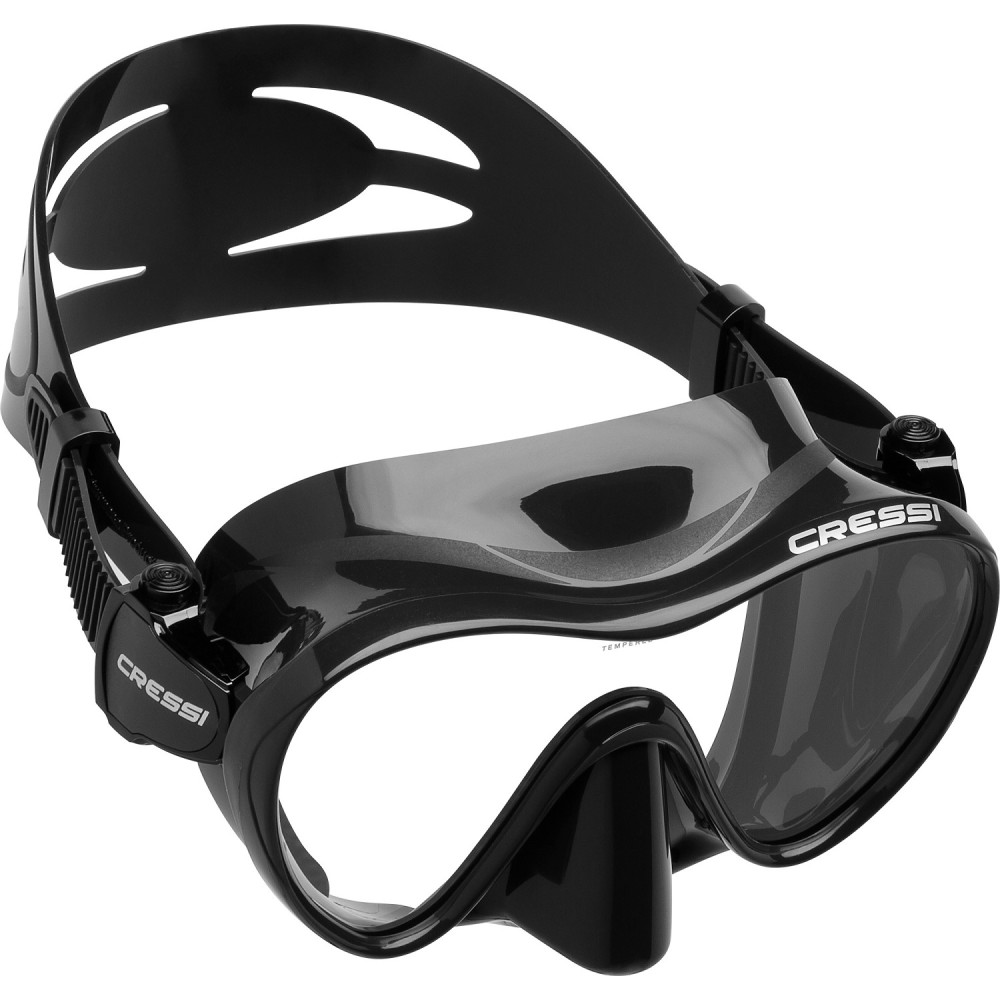 Маска Cressi F1 BLACK (черная) силикон: , цвет рамки: черная