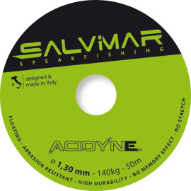 Катушечный линь SALVIMAR ACIDYNE Dyneema ø1,3 mm ярко-зелёный (метр)