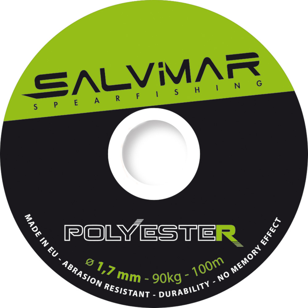 Катушечный линь SALVIMAR Полиэстер ø1,7mm - чёрно-зелёный (метр)