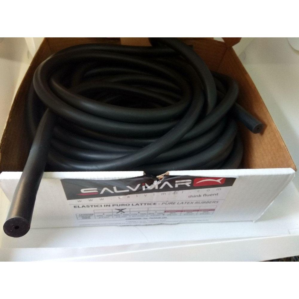 Тяга латексная SALVIMAR Cat. A (ø16~17mm) - A-Boost чёрная в оранжевом чулке